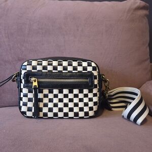 Universal Thread Black and White Checkered Crossbody Bag